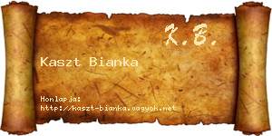 Kaszt Bianka névjegykártya