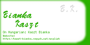 bianka kaszt business card